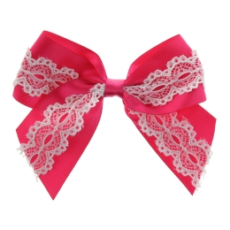 Vintage Satin Lace Hair Bows Pack - 12pc