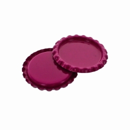 Craft Berry Pink Flattened Bottle Caps