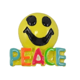 Peace Smiley Flatback Craft Embellishment