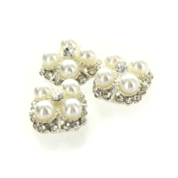 Jeweled Pearl Crest Embellishment Center