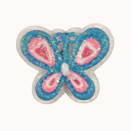 Blue Glitter Butterfly Flatback Craft Embellishment