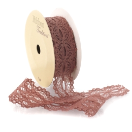 Rosewood 7/8" Ribbon Hole French Lace Trim