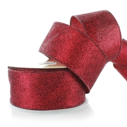 2.5" Wired Glitter Ribbon