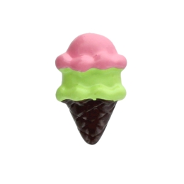 Brown/Pink Ice-Cream Cone Flatback Craft Embellishment