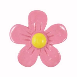 Simple Pink Daisy Flatback Craft Embellishment