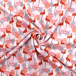 Summer Vibe Flamingos Bullet Fabric