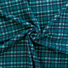 Fall Blue Plaid Bullet Fabric