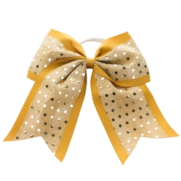 7" Spangle Cheer Ponytail Hair Bows Pack - 6pc