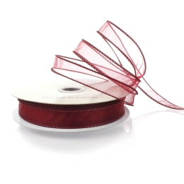 7/8" Wired Sheer Organza Ribbon