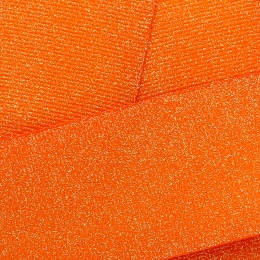Tangerine Dazzle Glitter Grosgrain Ribbon 668