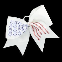 4" USA Flag HotFix Rhinestone Transfer Hair-Bow Strip