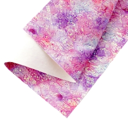 Textured Heart Watercolor Glitter Canvas Sheets Purple-Pink