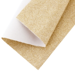 Fine Glitter Fabric Sheet Light Gold