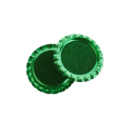 Craft Metallic Emerald Green Flattened Bottle Caps