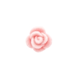 Light Pink Mini Flocked Rose Flatback Craft Embellishment