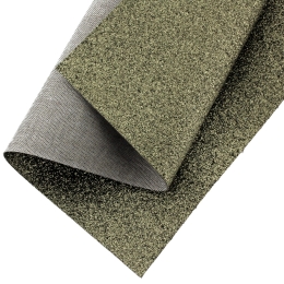 Fine Glitter Canvas Sheet Olive Green