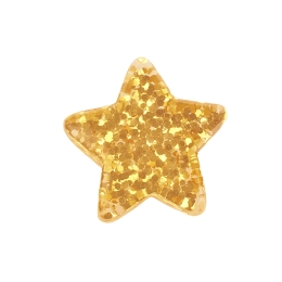 Gold Spangle Epoxy Star Flatback Craft Embellishment