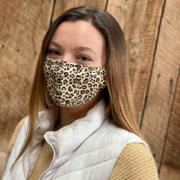 Adult Fitted Printed Cotton Cloth Face Mask w/ Filter Pocket