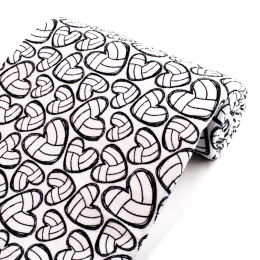 Volleyball Hearts Bullet Fabric