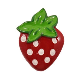 Red Strawberry Flatback Craft Embellishment