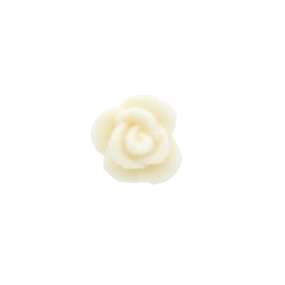 Ivory Mini Flocked Rose Flatback Craft Embellishment