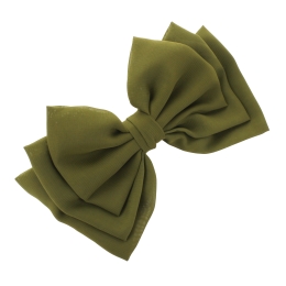 Cascading Chiffon Fabric Hair-Bow Pack - 6pc