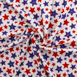 RWB July 4th Watercolor Stars Bullet Fabric