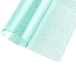 Glitter Transparent Jelly Sheets Aqua