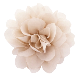 4" Chiffon Rounded Petals Fabric Flower