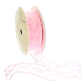 Light Pink 1" Vintage Scalloped Edge Lace Ribbon Trim