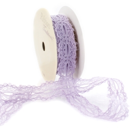 Dusty Lilac 7/8" Ribbon Hole French Lace Trim
