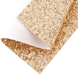 Chunky Glitter Canvas Sheets Light Gold