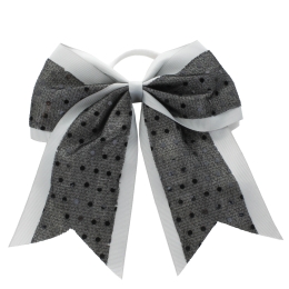 7" Spangle Cheer Ponytail Hair Bows Pack - 6pc