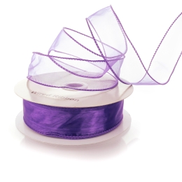 1.5" Wired Sheer Organza Ribbon