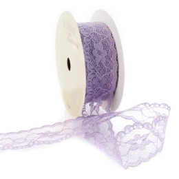 Dusty Lilac 1" Vintage Scalloped Edge Lace Ribbon Trim
