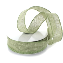 1.5" Wired Natural Cotton Burlap Ribbon
