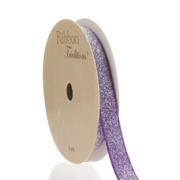 3/8" Frosted Elastic Glitter Ribbon