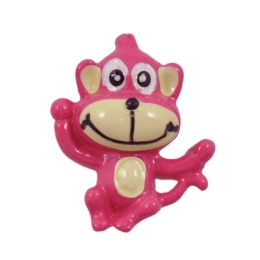 Hot Pink Monkey Flatback Craft Embellishment