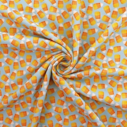 Retro Candy Corn Mineral Blue Bullet Fabric