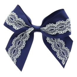 Vintage Satin Lace Hair Bows Pack - 12pc