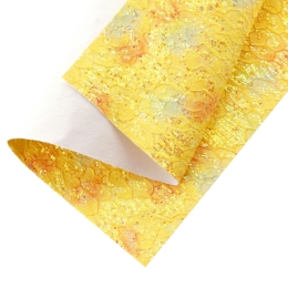 Textured Heart Watercolor Glitter Canvas Sheets Bright Yellow