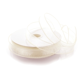 7/8" Wired Sheer Organza Ribbon