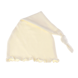 Ruffle Knotted Tail Cotton Beanie Hat