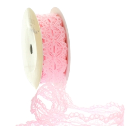 Light Pink 7/8" Ribbon Hole French Lace Trim
