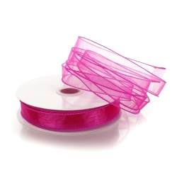 7/8" Wired Sheer Organza Ribbon