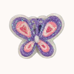 Purple Glitter Butterfly Flatback Craft Embellishment