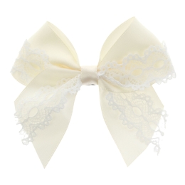 Vintage Satin Lace Hair Bows Pack - 12pc