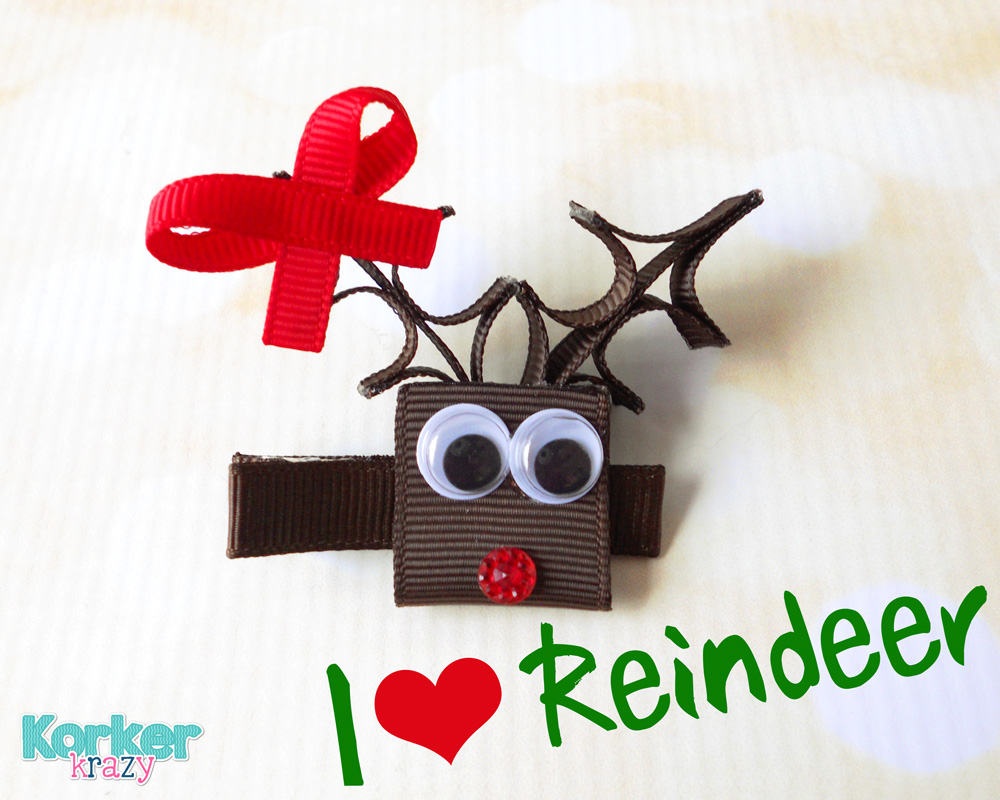 DIY christmas reindeer hair accessory