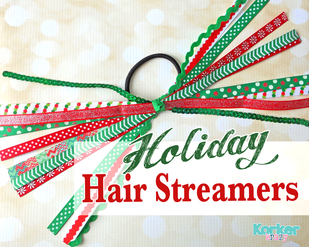 how to make hair streamers - christmas theme