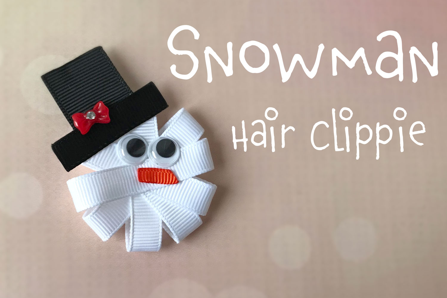DIY Snowman Hair Accessory Instructions